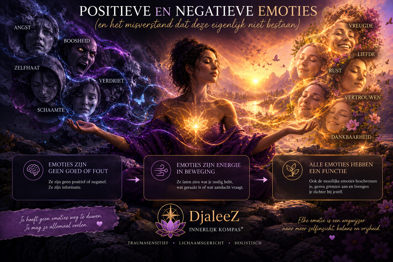 Positieve en negatieve emoties verenigd